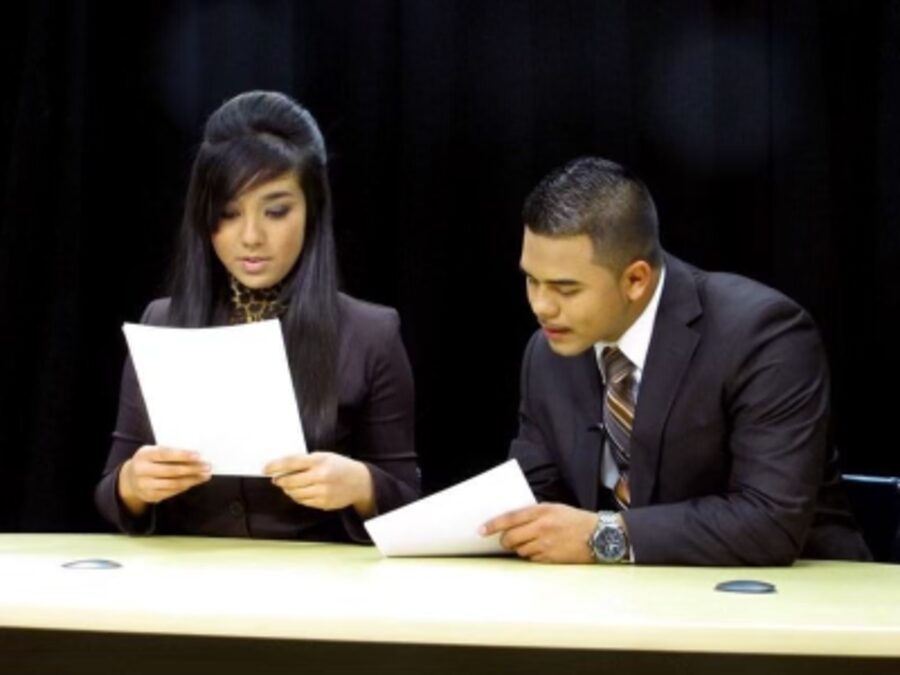 Jade Sobanski on Career Connection set